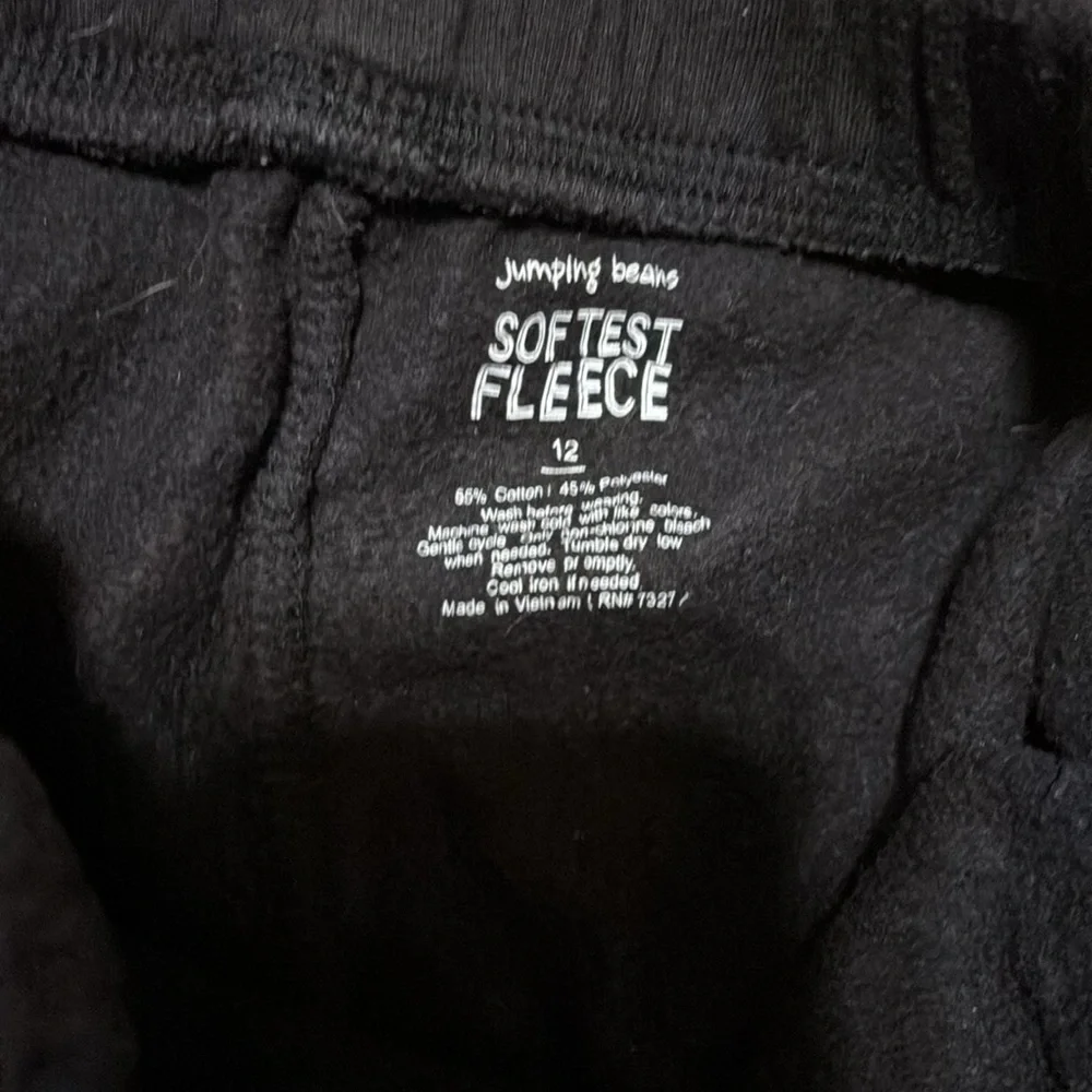 Jumping Beans Softest Fleece Black Kids Sweatpants